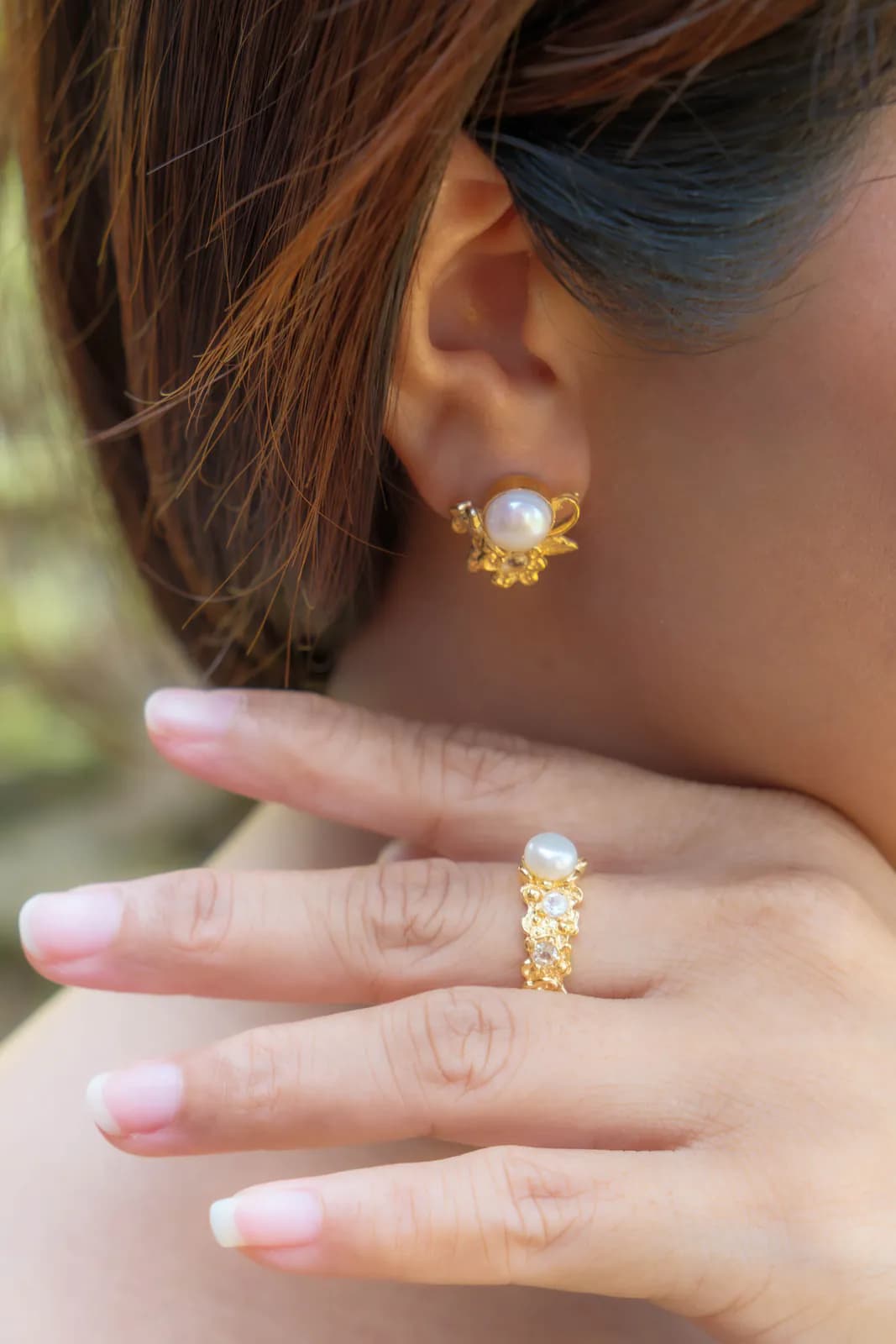 Melati Pearl Studs — worn