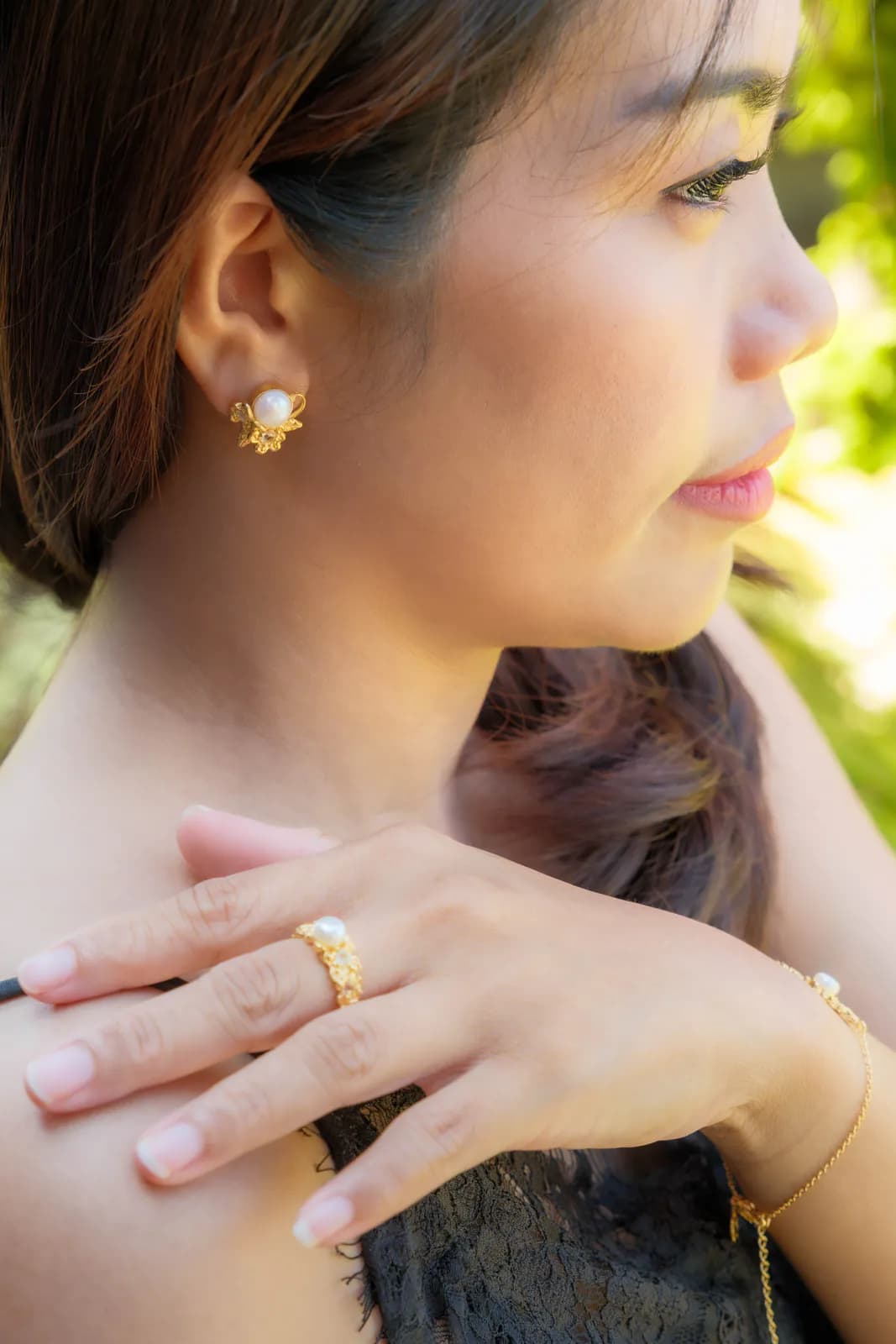 Melati Pearl Studs — worn